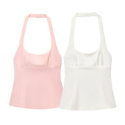 Summer Halter Top Bowknot Women's Clothing