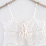 Lace Cutout Summer Sling Top