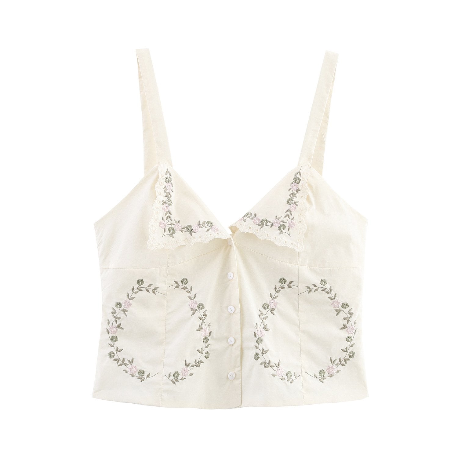 Summer Sling Top with Embroidery Details