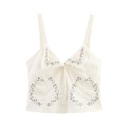 Summer Sling Top with Embroidery Details
