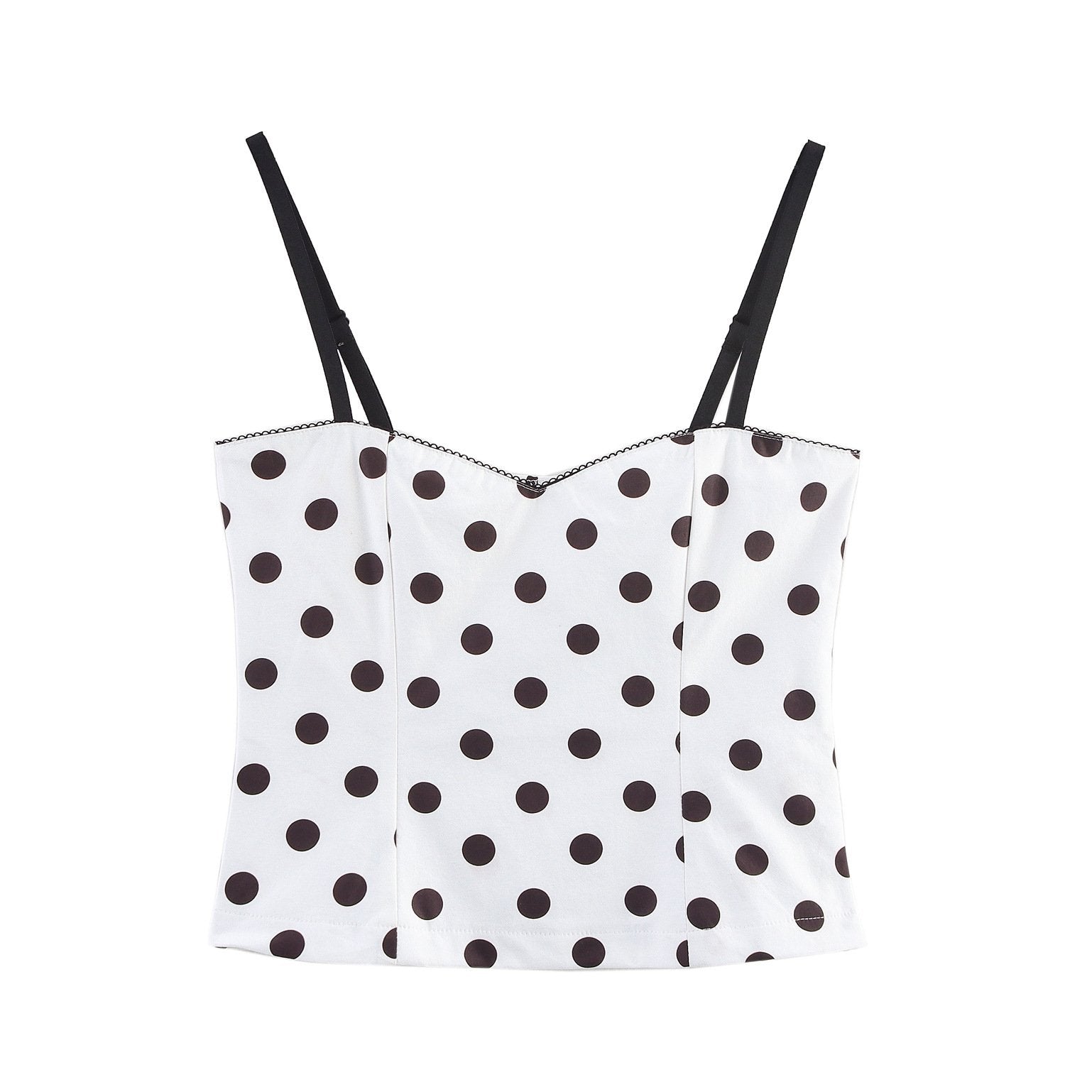 Polka Dot Corset Top for Women - Ultra Short Sling Style