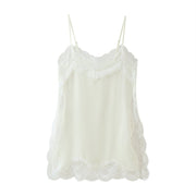 Sexy Lace Camisole with Slit Detail