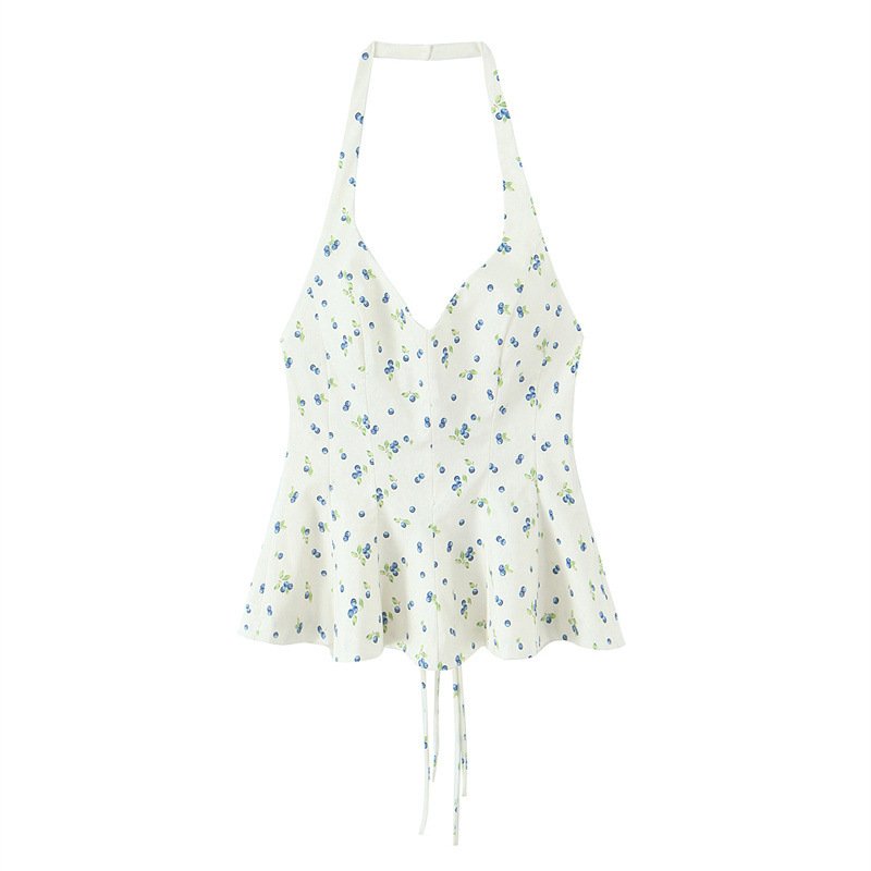 Flowy Floral Collar Top for Women