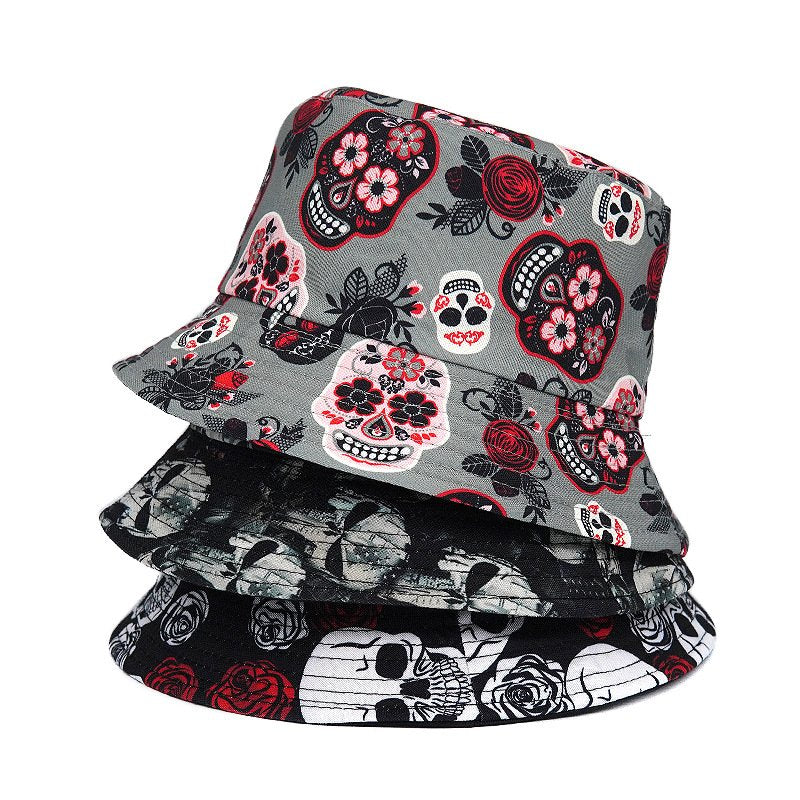 Summer Skull Bucket Hat for Men and Women