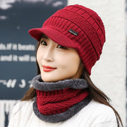 Warm Fleece-Lined Knit Beanie for Women