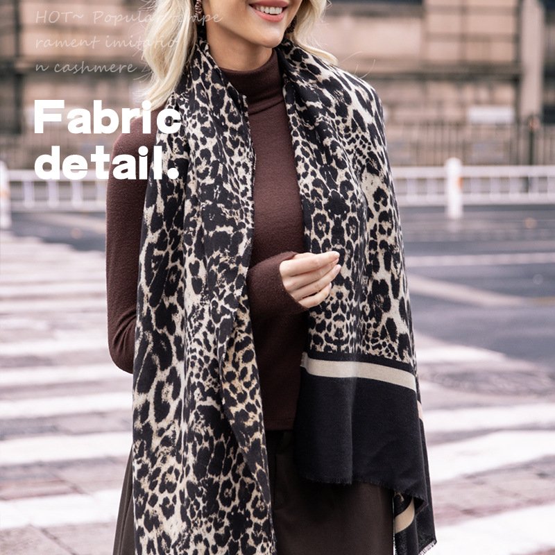 Warm Leopard Scarf