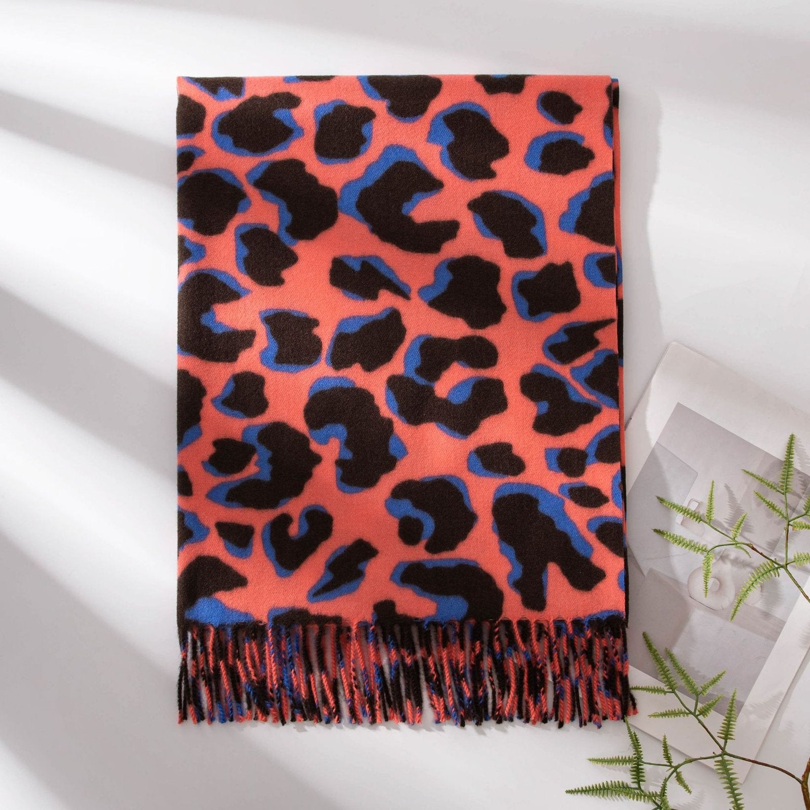 Warm Leopard Shawl Scarf