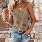Lace V-Neck Pullover with Strap, European Style Camis
