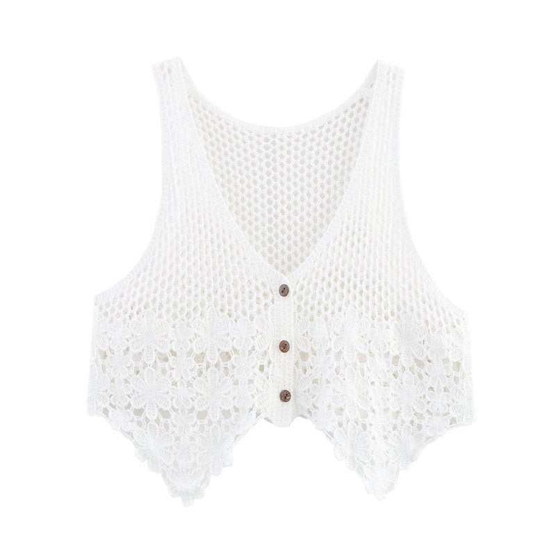 Vintage Chic Women's Knitted Vest