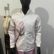 Zip-up Digital Printing Sweater for Women