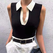 Women's Solid Color Knitted Vest