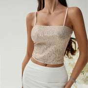 Sequin Sling Top with Adjustable Strap