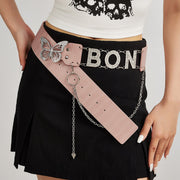 Retro Butterfly Buckle Personality Belt for Men