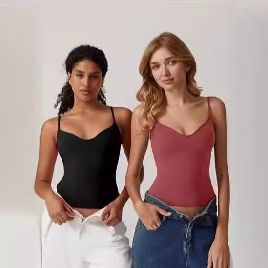 Women's Cropped Silk Camisole Vest Tops