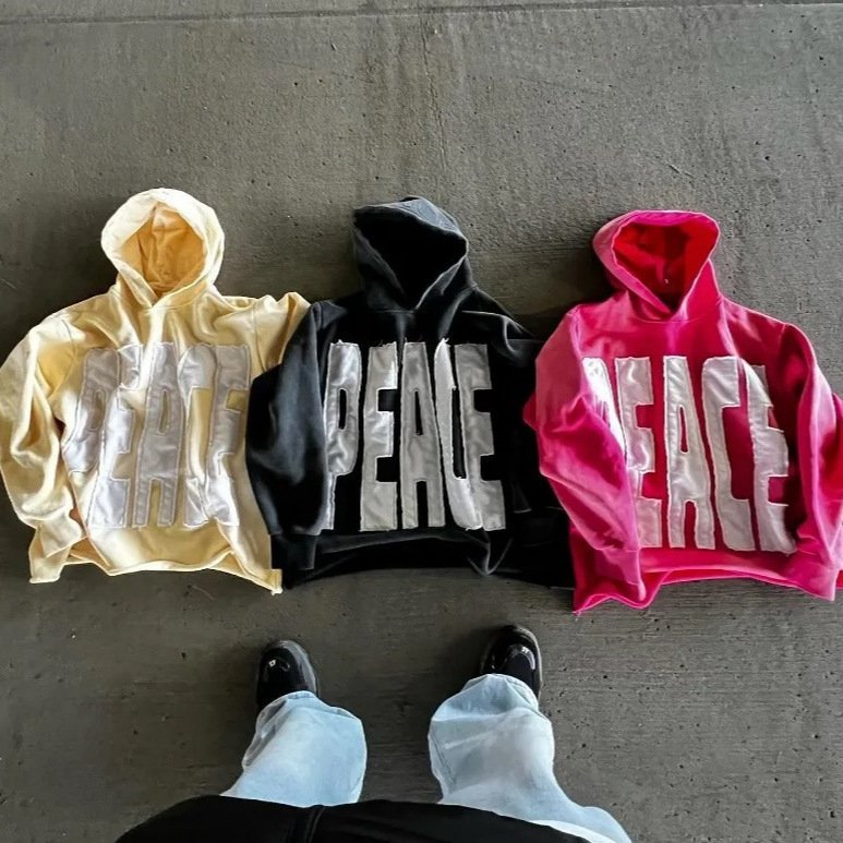 Customizable Streetwear Hoodies with 3D Letters