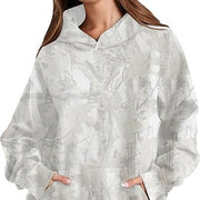 Camouflage Hoodie with Maple Leaf Print - Cozy Streetwear