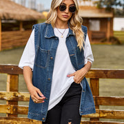Spring & Autumn Denim Waistcoat Vest for Women