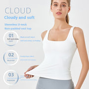 Double-Layer Cloud Soft Fitness Vest for Women