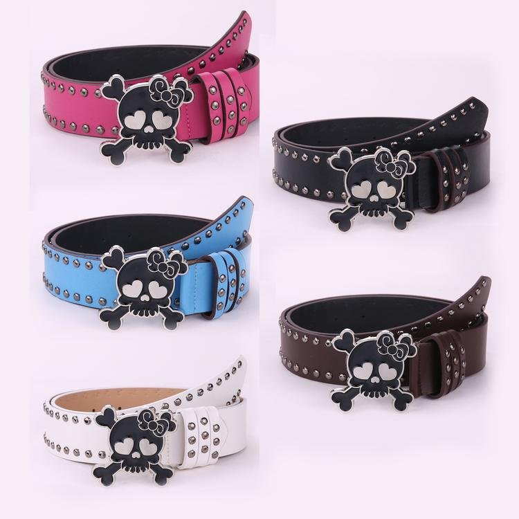Wide Waist Skull Belt for Men and Women