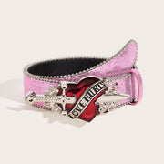 Add a Touch of Romance with Sequined Heart Belt