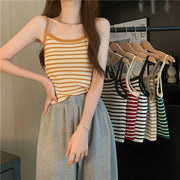 Strapless Striped Camisole Top - Versatile Inner Wear