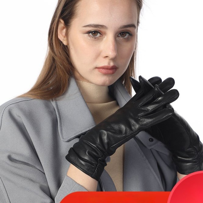 Warm Finger Gloves for Women - Insulated Winter Riding Motorcycle Gloves