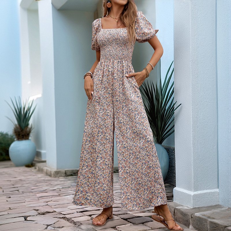 Vacation Chic Floral Jumpsuit for Women
