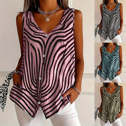 Vibrant Striped Cardigan Vest for Women
