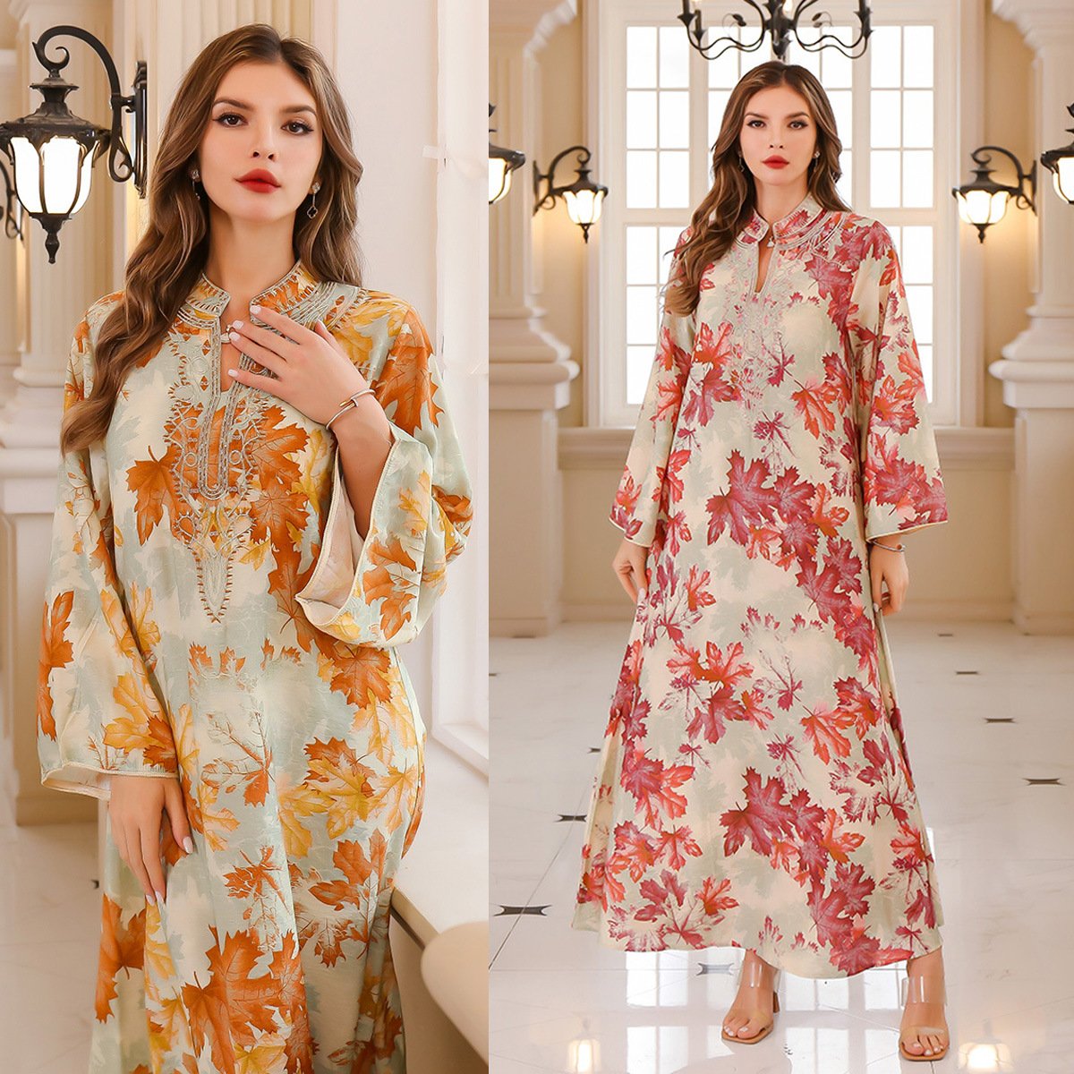 Summer Embroidered Gown Dress