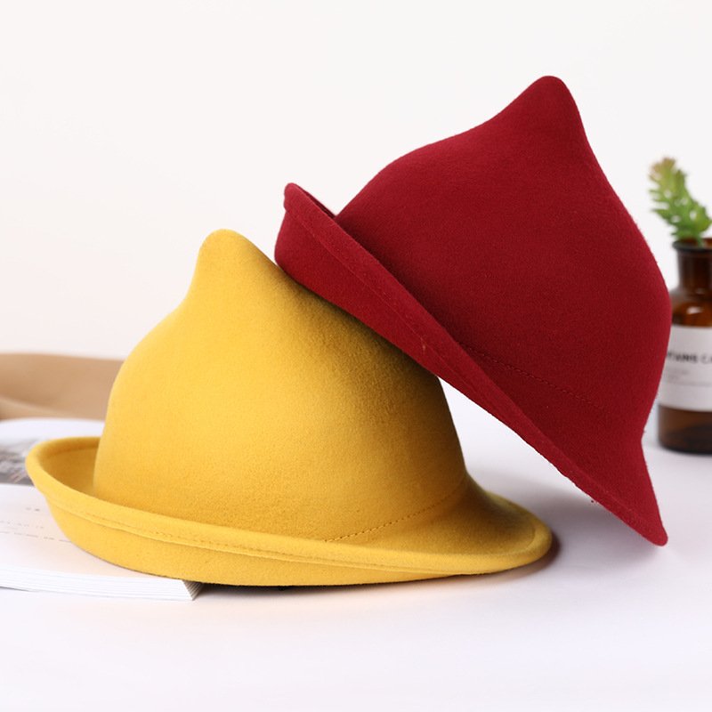 Tie-Dye Wool Witch Hat for Women