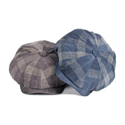 Winter Beret for Women - Warm Corduroy Plaid Hat