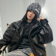 Warm Jacquard Knitted Hat for Women