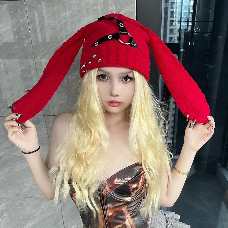 Personalized Christmas Rabbit Ear Hat for Women