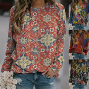 Relaxed Fit Retro Crew Neck Sweatshirt