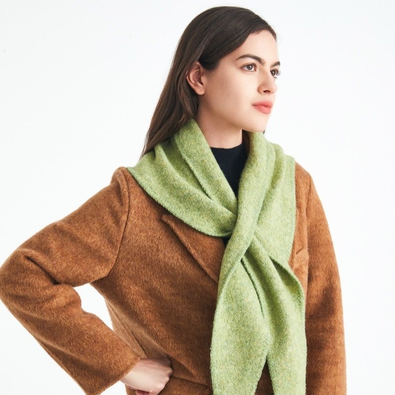 Warm Wool Triangle Shawl Scarf for Winter