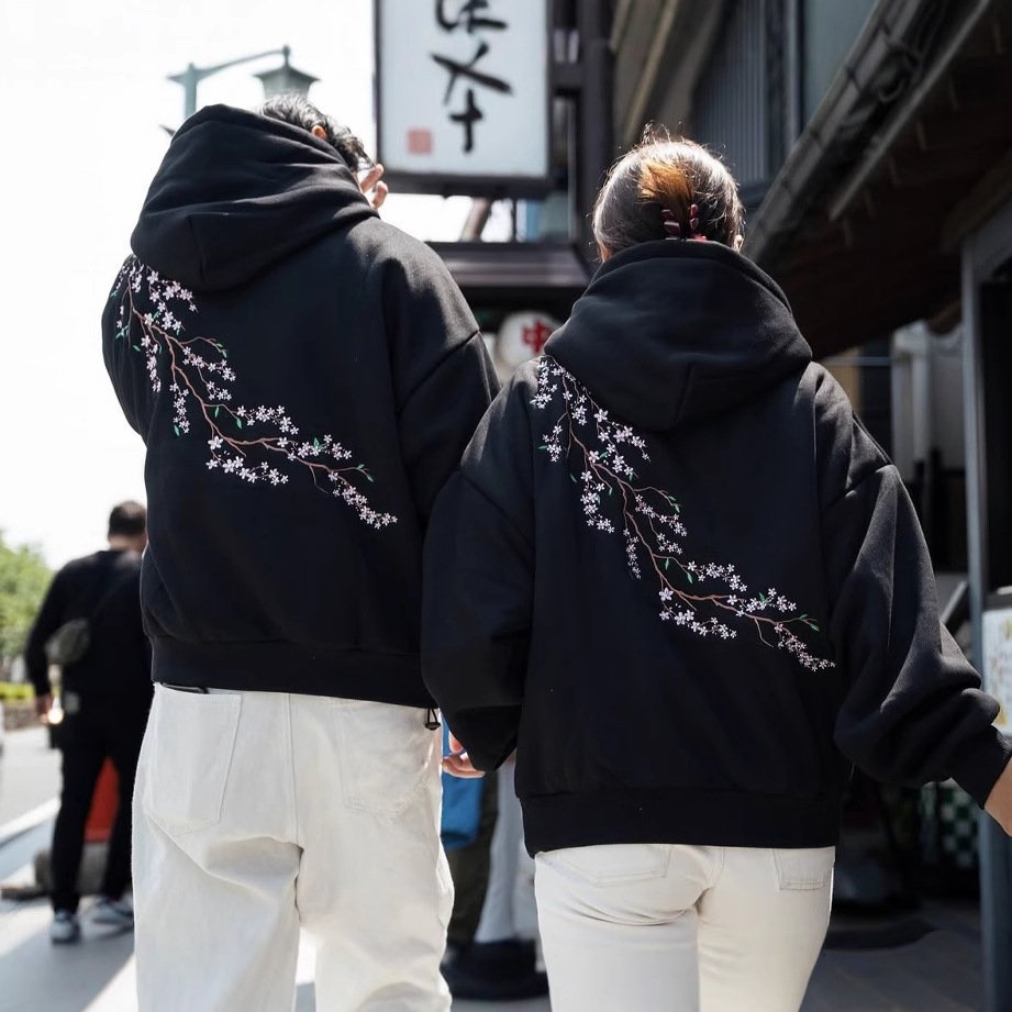 Autumn & Winter Cherry Blossom Hoodie for Men & Women - Street Fashion