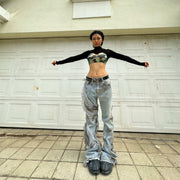 Distressed Bat Jeans for Couples