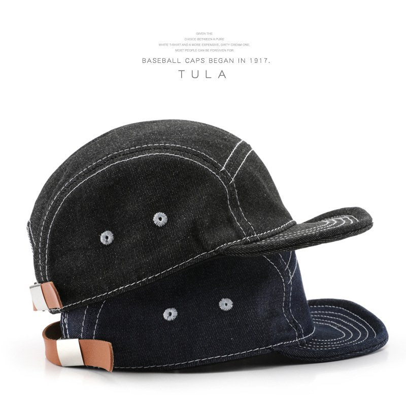 Dark Blue Baseball Cap for Women - Versatile Denim Style