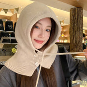 Warm Knit Hat with Scarf and Ear Protection