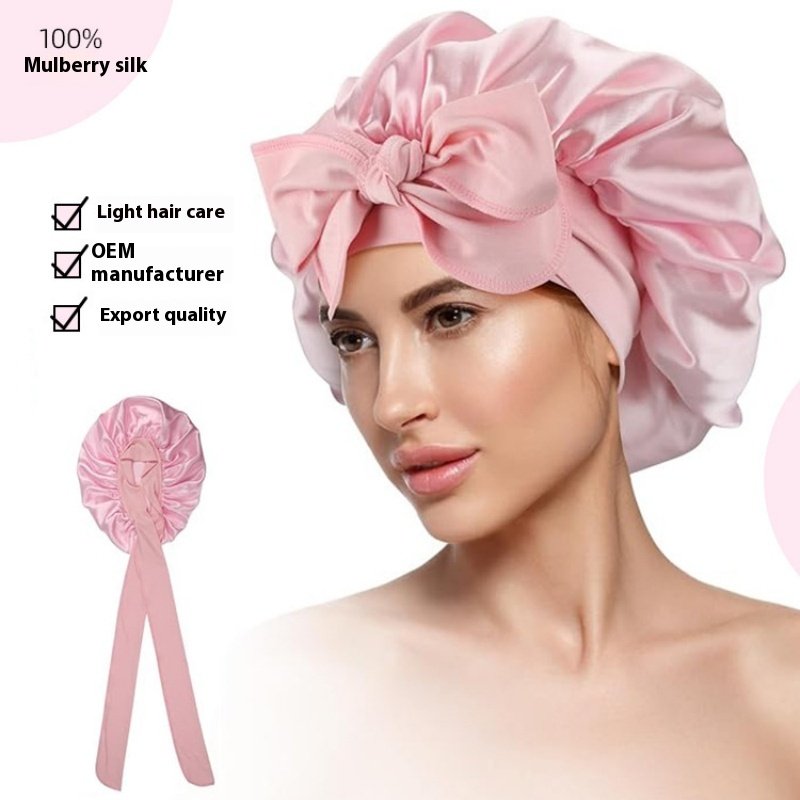 Silk Adjustable Nightcap for Women