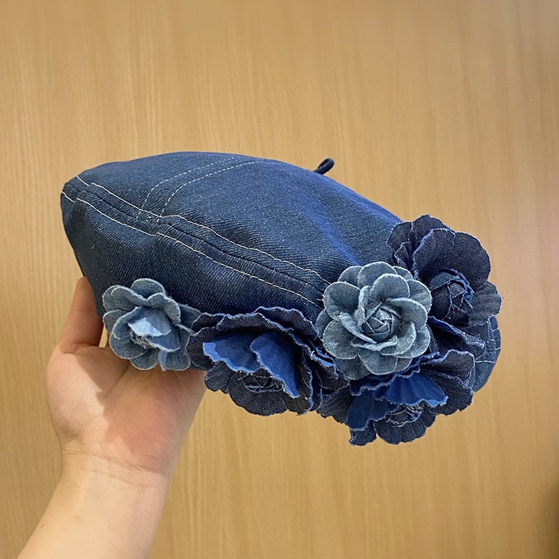 Chic Denim Beret
