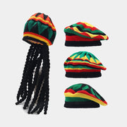 Vintage Yellow Green Beret Hat for Women