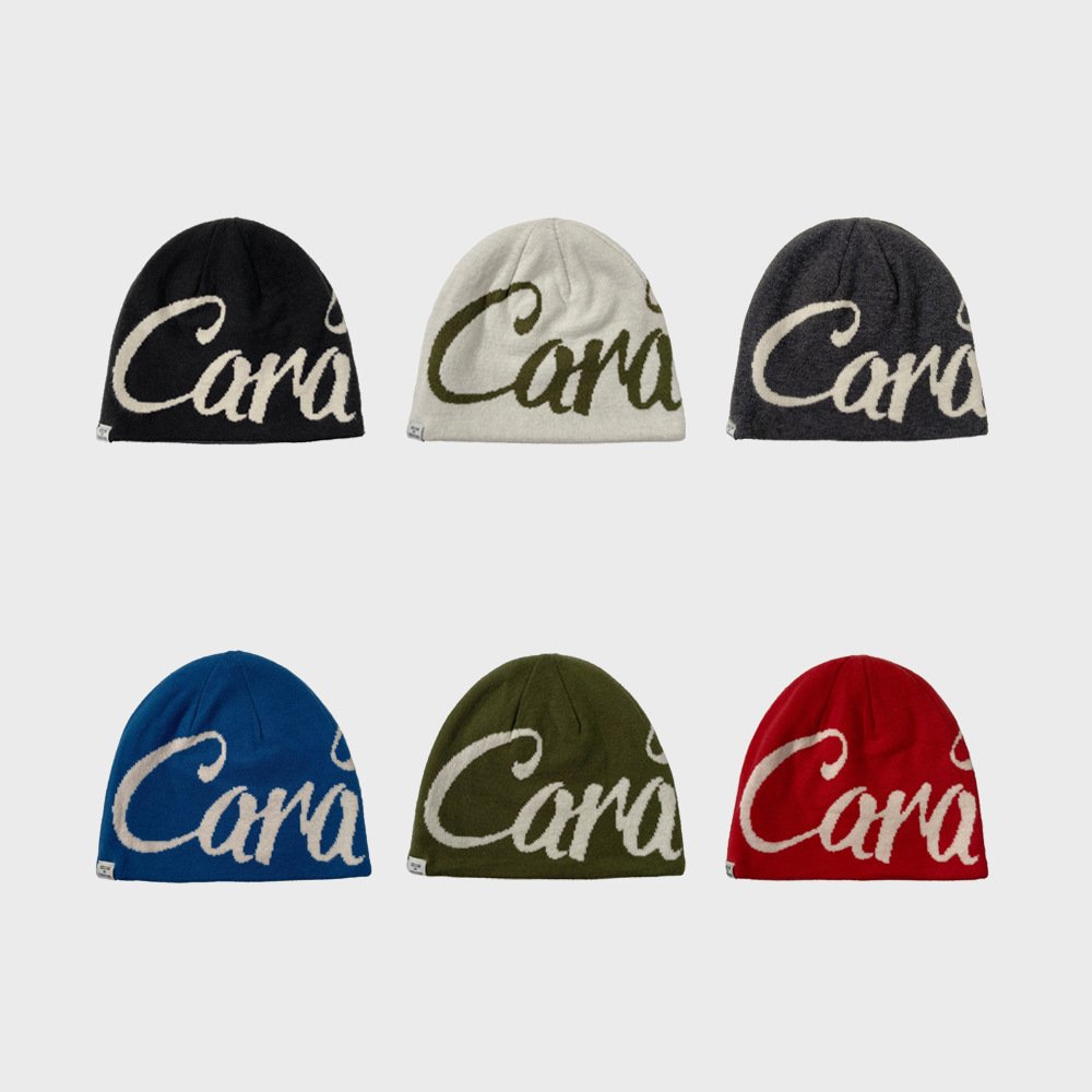 Double-Sided Jacquard Letter Knit Hat for Women