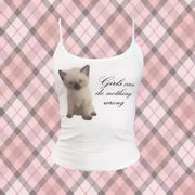 Cute Animal Print Girl Vest Sling Top