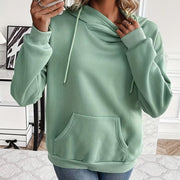 Light Green Hooded Sweater with Front Pocket