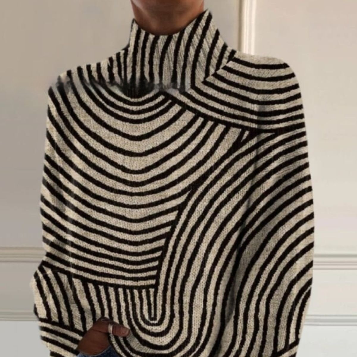 Autumn Winter Sweater - Colorful Pattern Print Hoodie