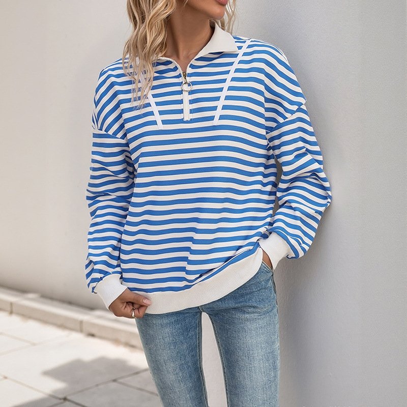 Women's Autumn Striped Pullover Sweater