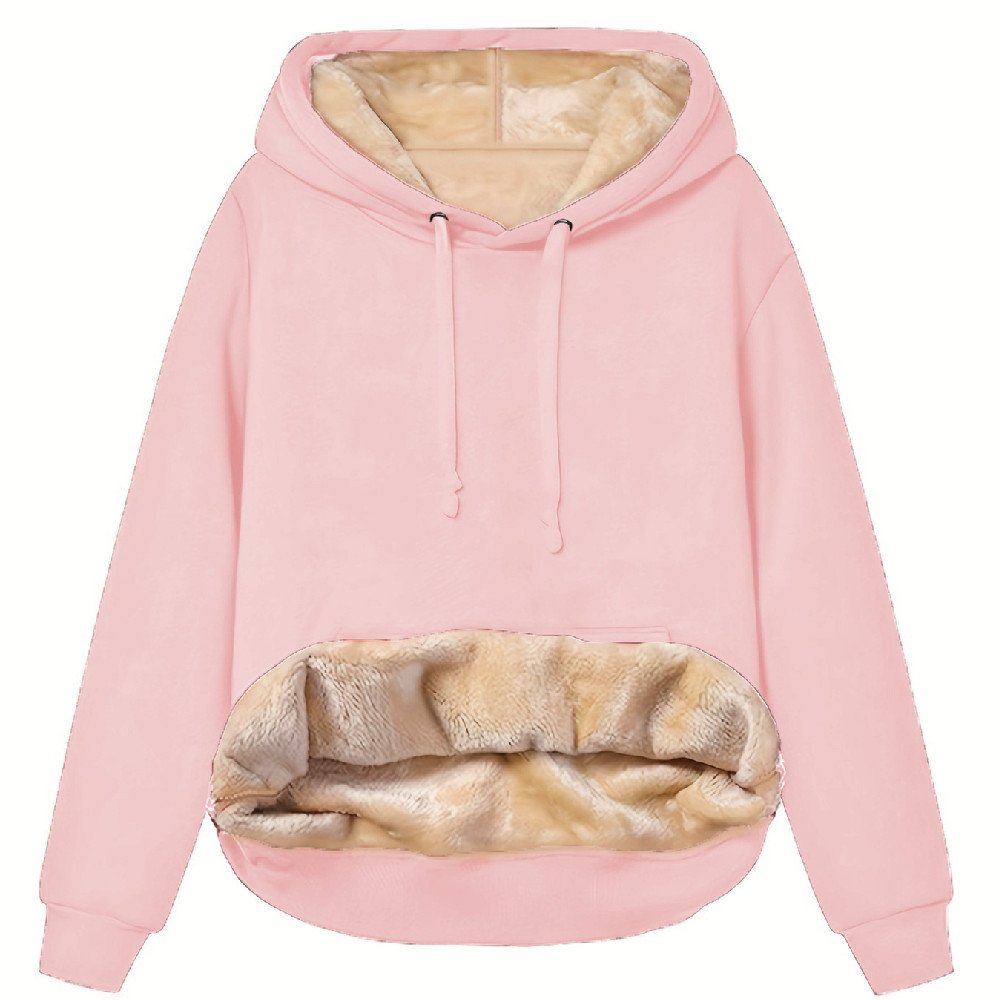Warm Velvet Hoodie Coat for Women