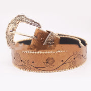 Fashion Retro Alloy Embossed Women's Belt