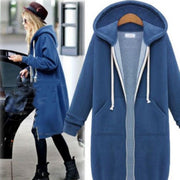 Cozy Mid-Length Hooded Sweater for Women